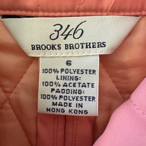 Brooks Brothers Diamond Quilted Orange Jacket - Picture 4 of 4